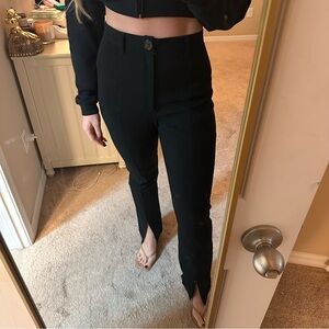 DISSH split Hem Black Women's Pants